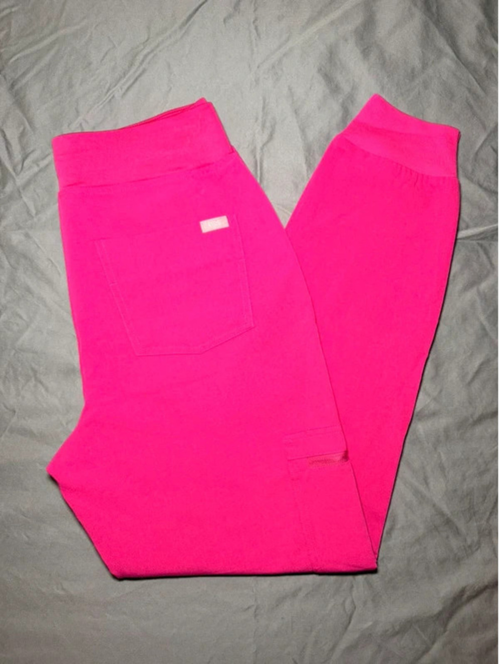 FIGS Raspberry Sorbet- Zamora High Waisted - Jogger Scrub Pants
